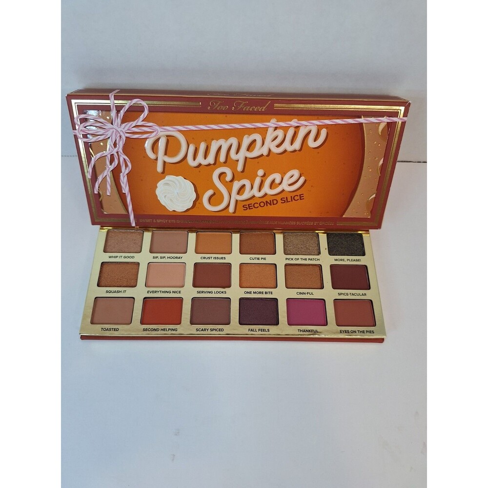 Too Faced Pumpkin Spice Second Slice Eye Shadow Palette NIB Fall Pumpkin Scent